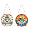 2Pcs Diamond Painting Ornament with Clock Function Hanging Clock Art Craft Decor