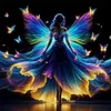 (Stamped/Counted) Fluorescent Butterfly Fairy-11CT Cross Stitch 40*40cm