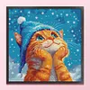 (US Local)Cat-14CT Stamped Cross Stitch Kit(40x40cm)