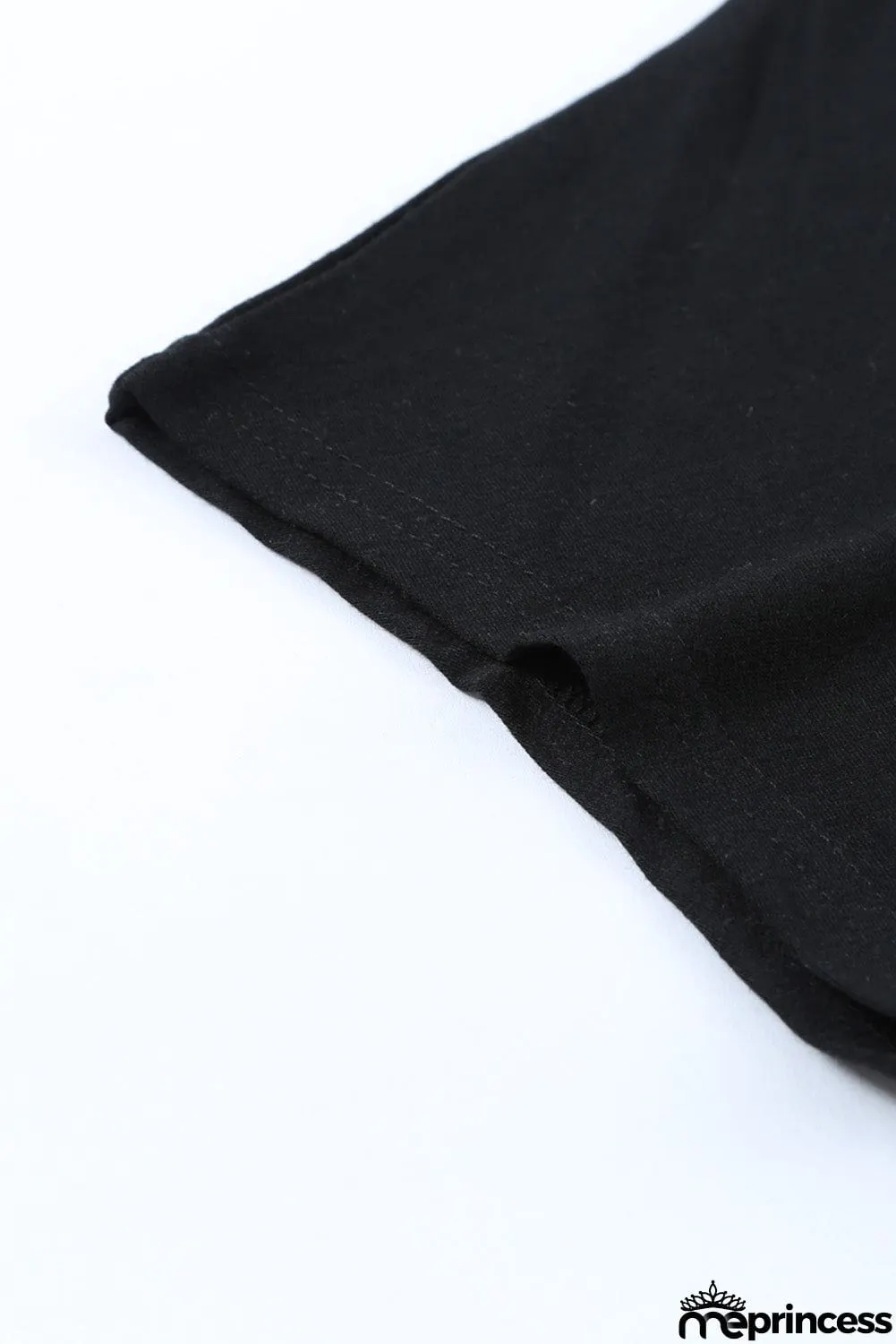 Round Neck Short Sleeve Solid Color Tee