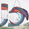(US Local)Special Shaped Diamond Painting Makeup Mirror Kit Dolphin Crystal Diamond Mirror