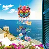 DIY Diamond Painting Double Sided 3D Wind Chime Flower Butterfly Pendant Hanging Kits