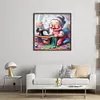 Happy Old Lady - 11CT Stamped Cross Stitch - 45*45cm