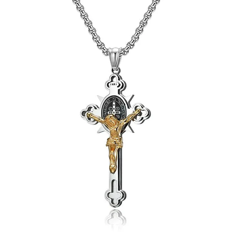 🙏 70% OFF🙏ST.Benedict Protection Cross Power Pendant Necklace