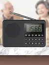 FM AM SW Stereo Radio Speaker 2 Antenna 2.1 Channel Full Band MP3 Player (Red)