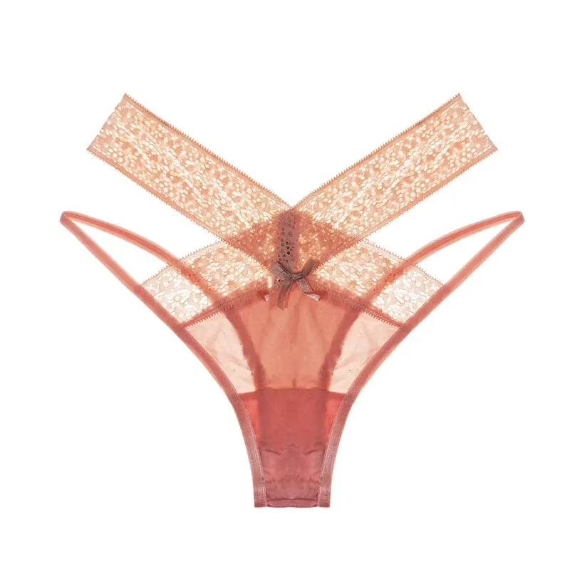CINOON New Women Sexy Lace Panties Low-waist Underwear Thong Female G String Breathable Lingerie Hollow out Solid Intimates