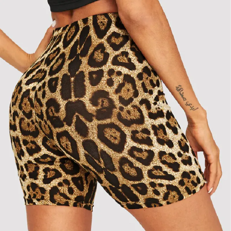 Churchf Churchf New Fashion Sexy Leopard Print Snake Wrap Hip Shorts Tipants