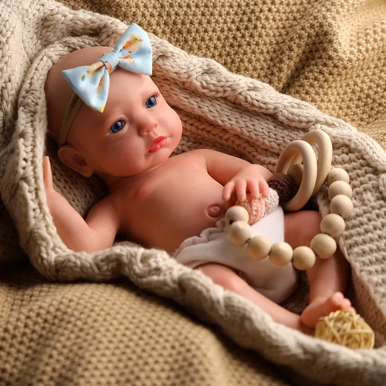 Babeside Carina 16" Realistic Silicone Quiet Baby Little Infant Girl Building Lovely Memories