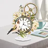 (US Local)Acrylic Special Shape Flower Bird Diamond Painting Clock Ornaments Kit