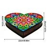 (US Local)DIY Special Shaped Crystal Painting Classic Heart Mandala Storage Box Ornament Kit