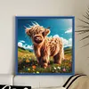 Highland Cow-11CT Stamped Cross Stitch 40*40cm