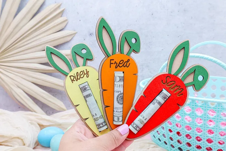 Easter Carrot Money Holder