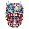 Thank You America DIY Acrylic Diamond Painting Hanging Kit Special Shape Crystal Rhinestone Art Pendants Single Side Drill for Adults Gift Home Wall Or Window Decor