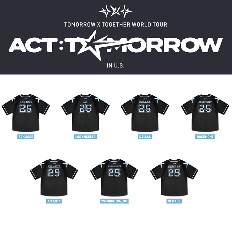 2025 Tomorrow x Together ACT Tomorrow IN US Tour Jersey