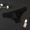 Low-waist ice silk transparent sexy U-convex briefs
