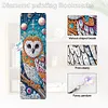 (US Local)8Pcs DIY Owl Diamond Painting Art Bookmarks with Crystal Pendants for Reading