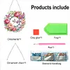 Acrylic Special Shape Peony Butterfly 5D Diamond Painting Wreath Clock