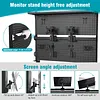 [US Local Warehouse] Desktop Shelving System with Monitor Stands Computer Accessories Clamp On Desk Organizer Shelf 51 X 34 Inch for Office Supplies Dorm Home Decor