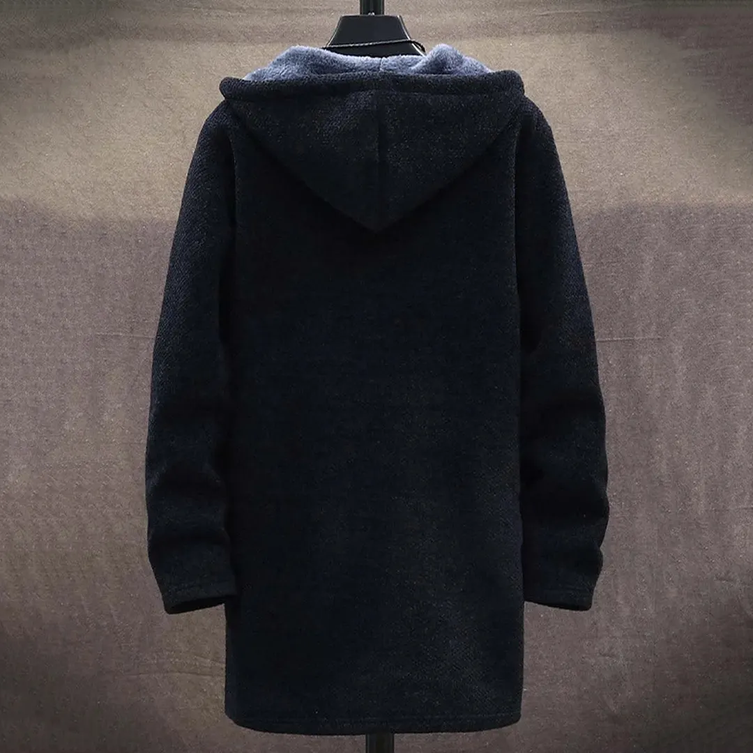 Men'S Plush Thick Knitted Sweater Coat Cardigan