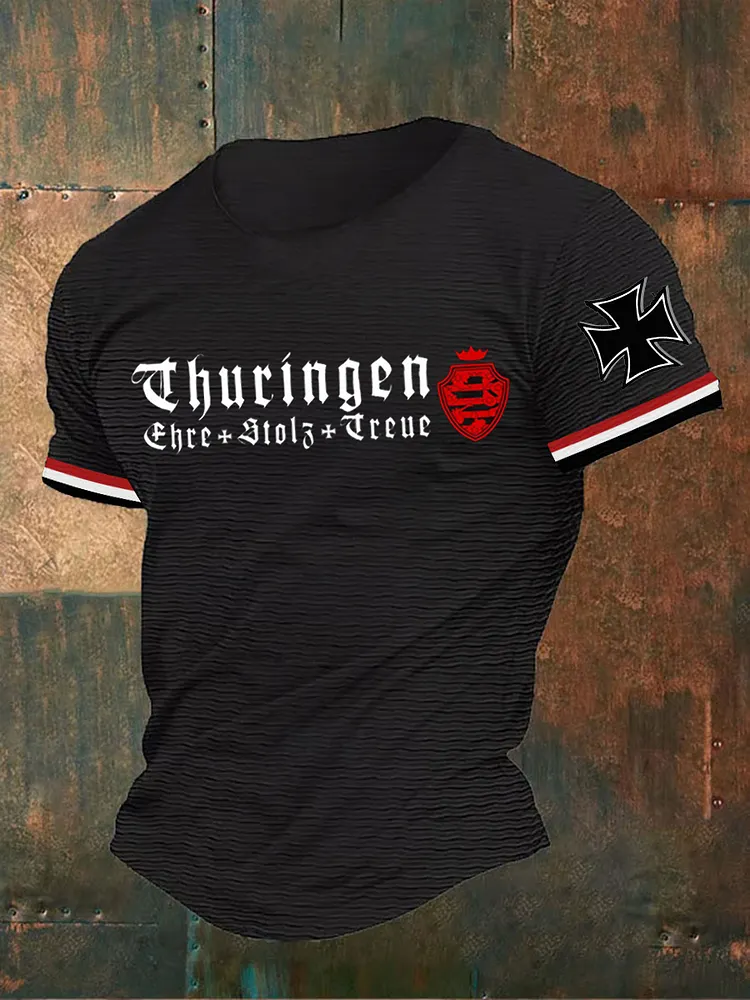 Herren-T-Shirt Th&uuml; ringen ehre stolz treu