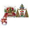 DIY Xmas Diamond Art Door Corner Pendants Wooden Door Decoration Kit