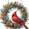 Diamond Painting Cardinal Wreath Hanging Sign for Wall Door Decor