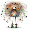 Colorful Girl-11CT/14CT Stamped Cross Stitch 40*40cm