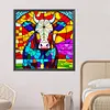 Cow Glass Painting-Paint by Numbers Acrylic Painting 40*40CM