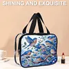 DIY Diamond Art Rhinestone Makeup Bag Crystal Transparent PVC Storage Pack Kit