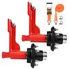 [US Local Warehouse] 2 Set of Shipping Container Wheel 6-Lug Kit with Ratchet Tie Container Wheel Kit 22000LBS Capacity Shipping Containers Axles for Moving 20ft-40ft Empty Containers