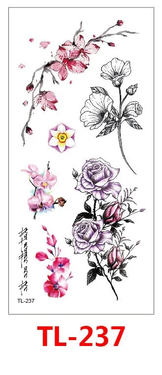 Waterproof Temporary Tattoo Sticker Mermaids Animals Flowers Designs Tattoos Body Art Arm Fake Tatoo Women Men