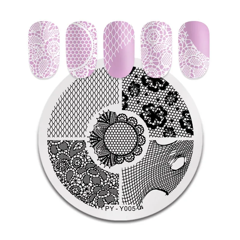 PICT YOU Nail Stamping Plates Snow Winter Nail Art Stamp Template idea nail Image Plate Stainless Steel Stencil Tools-Nail Inspo