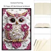 (US Local)50-Page A5 Owl Diamond Painting Notebook for Adult Holiday Birthday Gift