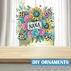 (US Local)Acrylic Special Shape Flowers 5D DIY Diamond Painting Dots Pendant for Window