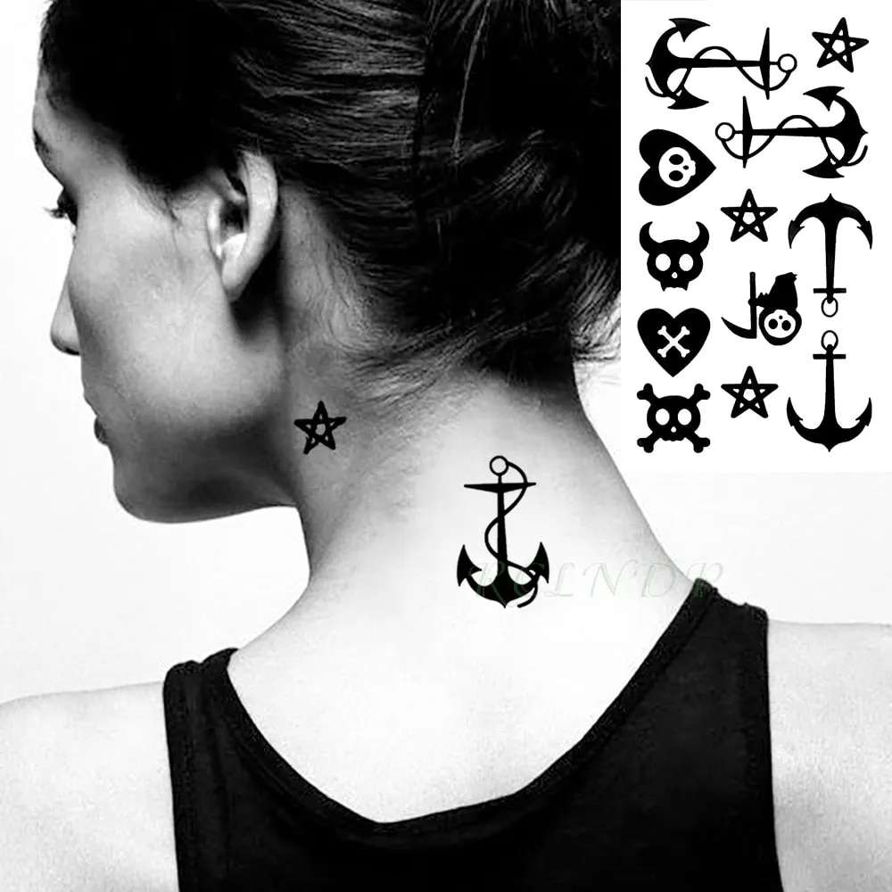 Waterproof Temporary Tattoo Sticker heartbeat wave French it is the life English letter women's tatto flash tatoo fake tattoos