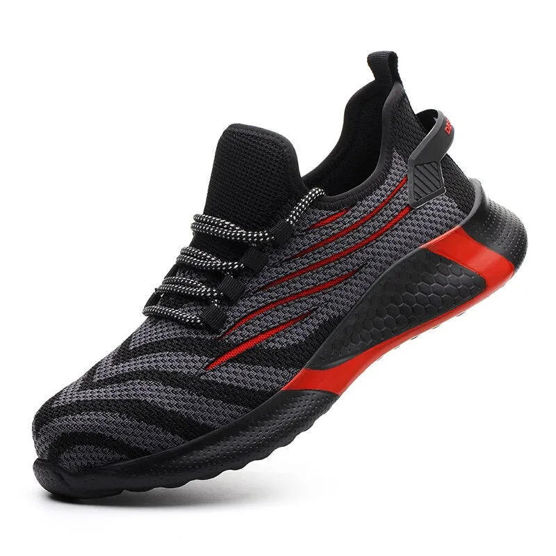 Men Work Safety Shoes With Steel Toe Ankle Boots Male Indestructible Work Shoes Men Sneakers Lightweight Men Shoes Safety Boots