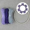 Boho DIY Suncatcher Macrame Kit Decorative Handmade Mandala Ring Thread Kit Party Supplies for Holiday Wall Art Crafts Decor