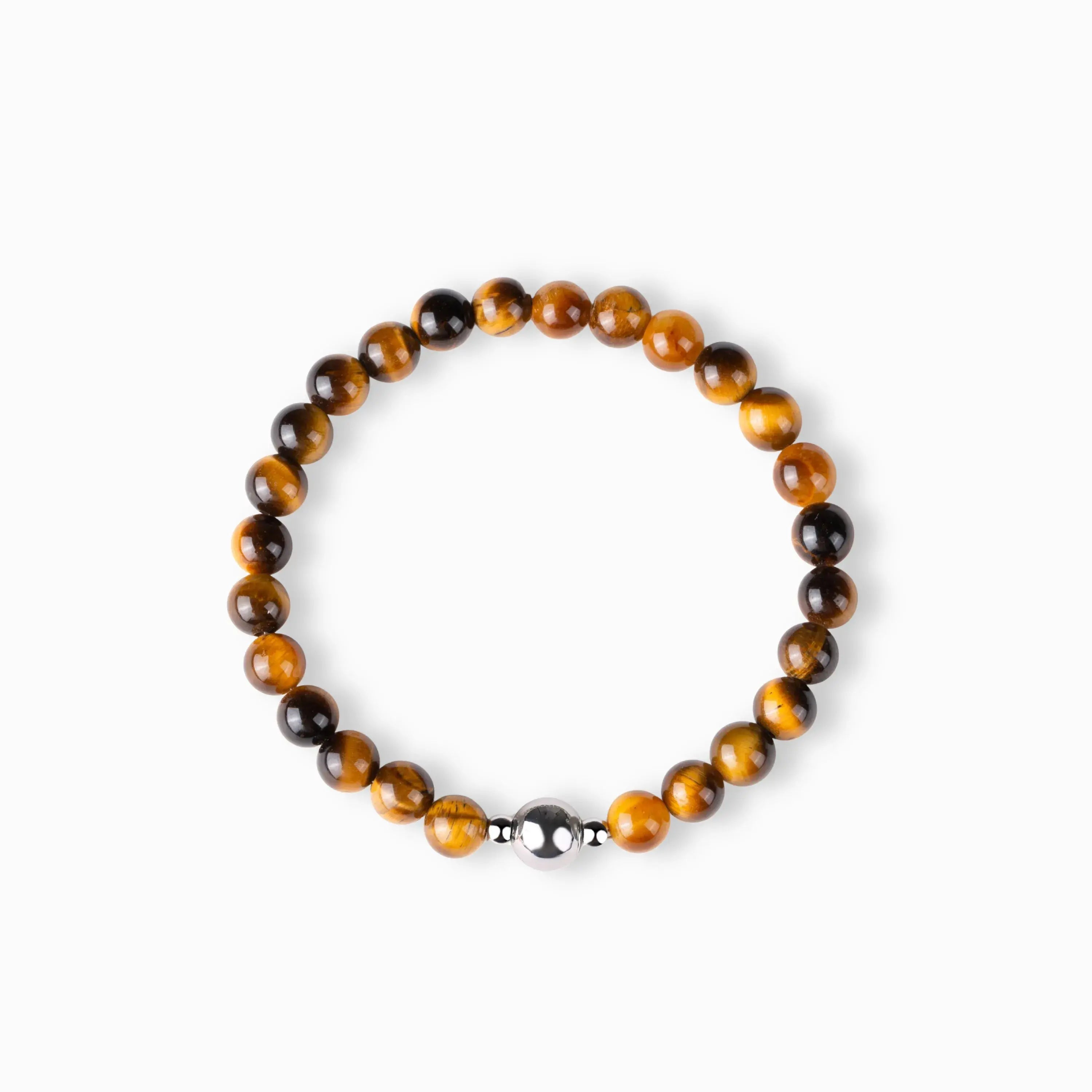 Tiger's Eye Magnetic Clasp Bracelet (6mm) with magnetic clasp and natural gemstones, product view