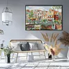 (Counted/Stamped)Landmark-Amsterdam Canal-14CT Cross Stitch 44*34cm/17.32*13.39in