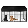 [US Local Warehouse] Outdoor Secure Wire Crate Kennel Anti-Rust Metal Dog Cage for Medium Small Dogs