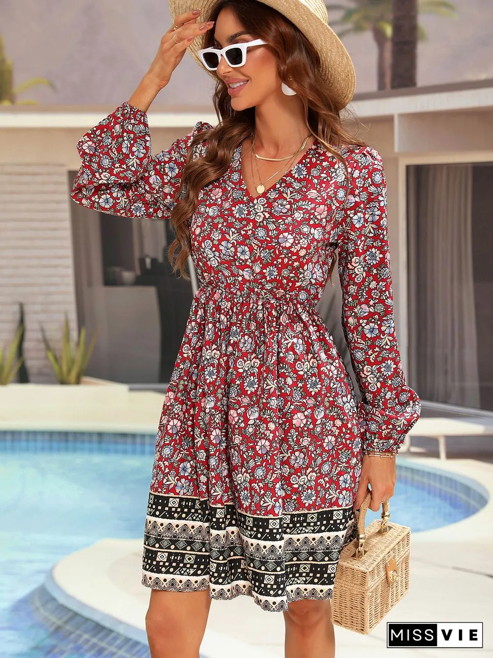 Floral Fashion Casual Dress