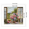 Windowsill Vase-14CT Stamped Cross Stitch 47*44cm/18.5*17.32in