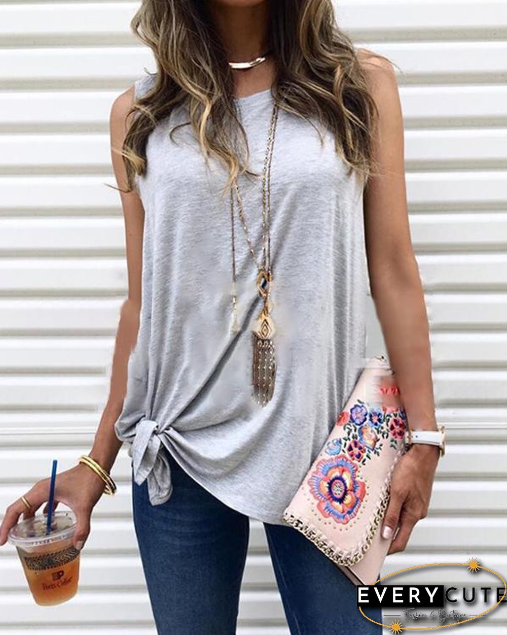 Women Summer Sleeveless Tank  Tops Casual Shirts