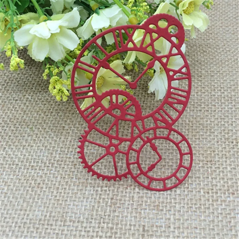 Clock Time Axis Metal Cutting Dies Stencil Scrapbooking Photo Album Card Paper Embossing Craft DIY