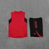 2025/2026 Manchester United Pre-Match Training Red Vest+Shorts Football1:1 Thai Quality