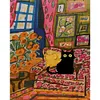 Black Cat On Sofa-11CT Stamped Cross Stitch 40*50cm/15.75*19.69in