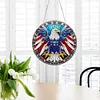 5D Diamond Painting Double Sided Effect  Stained Glass Panel Decorative Home Garden Decoration Hanging Kit(Eagle)