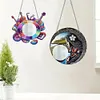 (US Local)2D Flat DIY Guitar Goddess Hanging Mirror Diamond Art Kits Wall Door Decoration