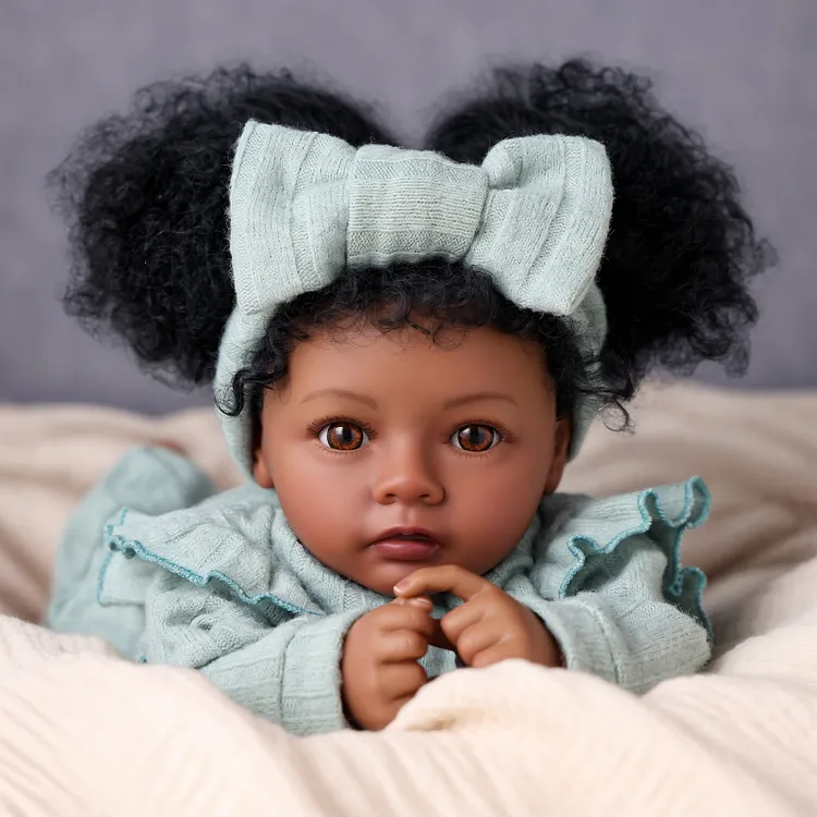 Babeside Quiet Reborn Baby Daisy 20" African American Toddler Girl Healing of the Heart