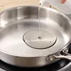 316 Stainless Steel Frying Pan With Lid Household Uncoated Cookware Non-Stick Even-Heating Flat Bottomed Skillet Suitable for Fried Egg Steak